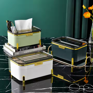 Luxury 3 in 1 Vertical Tissue Case with Storage box