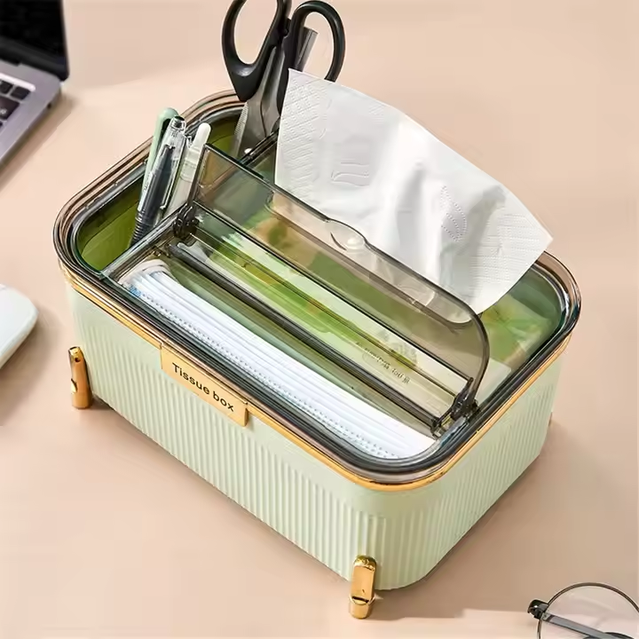 Luxury 3 in 1 Vertical Tissue Case with Storage box
